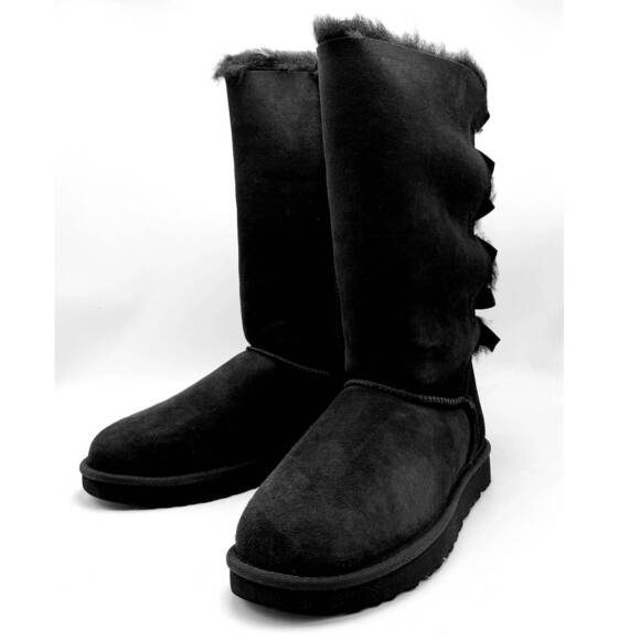 NEW UGG women's classic bailey bow tall boot in black - Picture 2 of 6